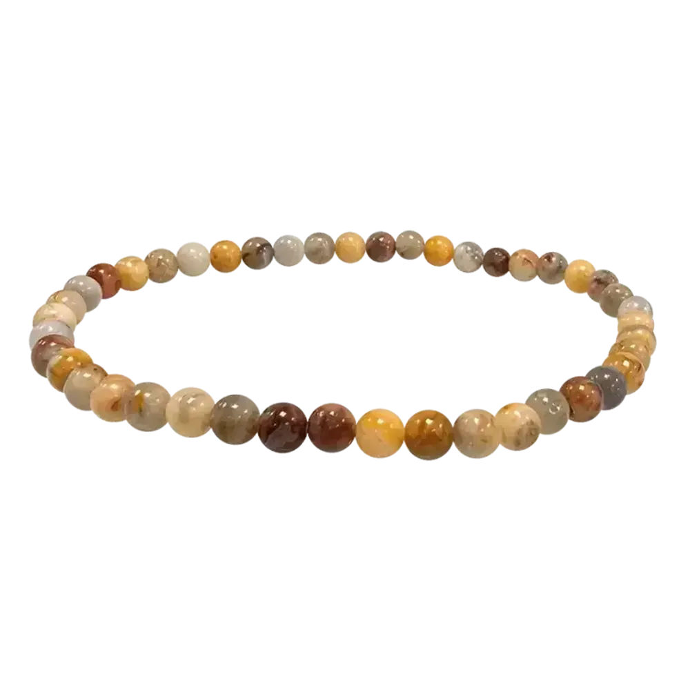 Bracelets - Bracelet Agate Crazy Lace perles 4mm - ARABESK