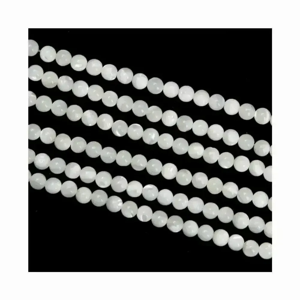 Bijoux - Nacre A perles 4mm sur fil 40cm - ARABESK