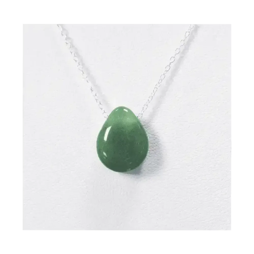Jewelry - 925 Silver Necklaces Green Aventurine Pierced Stone A 14mm - ARABESK