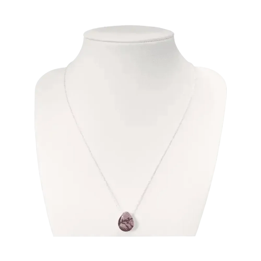 Bijoux - Colliers Argent 925 Pierre Percée Rhodonite A 14mm - ARABESK