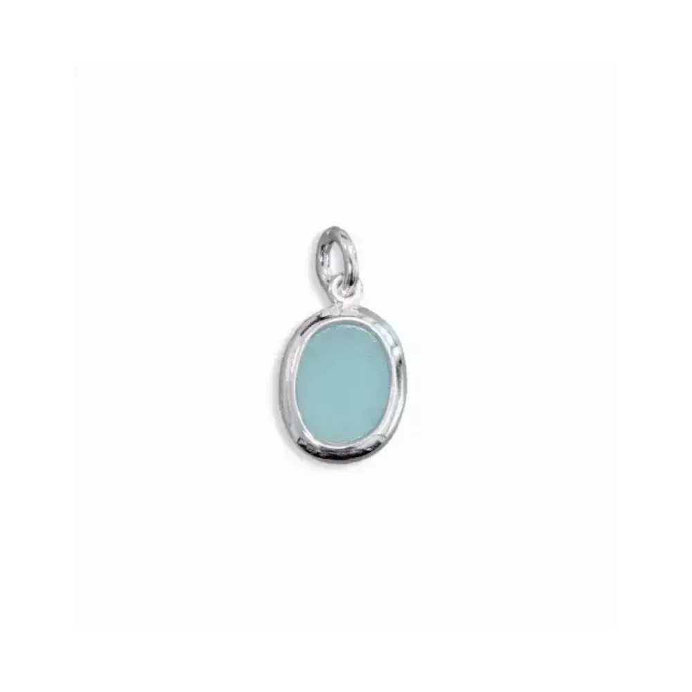 Bijoux - Pendentif Ovale Argent 925 Amazonite AA 13mm - ARABESK