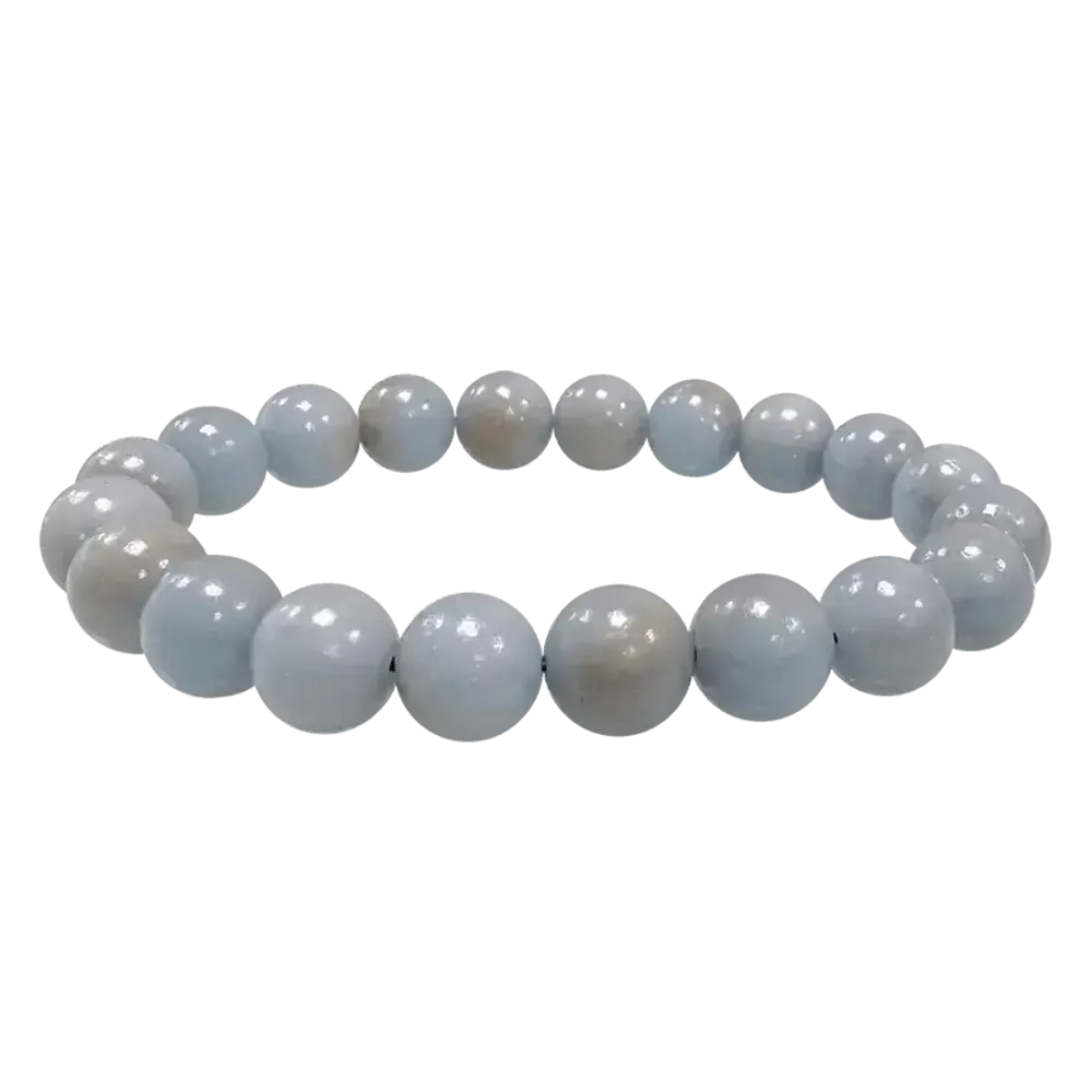 Bracelets - Orange Angelite A 10mm pearls Bracelet - ARABESK