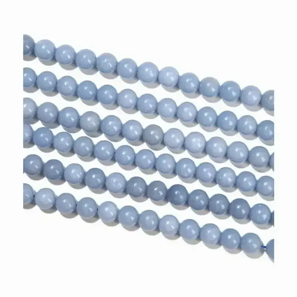 Jewelry - Angelite A beads 10mm on 40cm wire - ARABESK