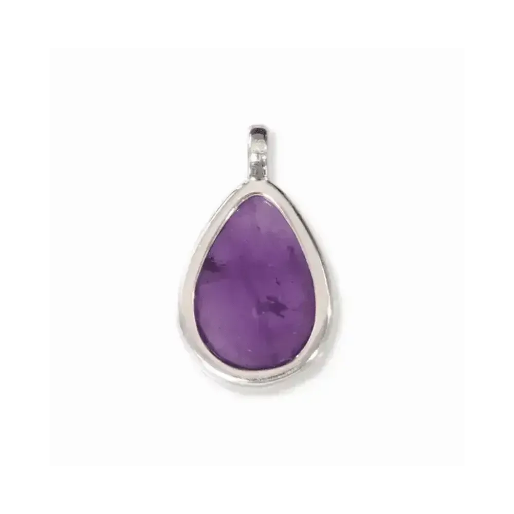 Bijoux - Pendentif Goutte Argent 925 Amethyste AA 23.5mm - ARABESK