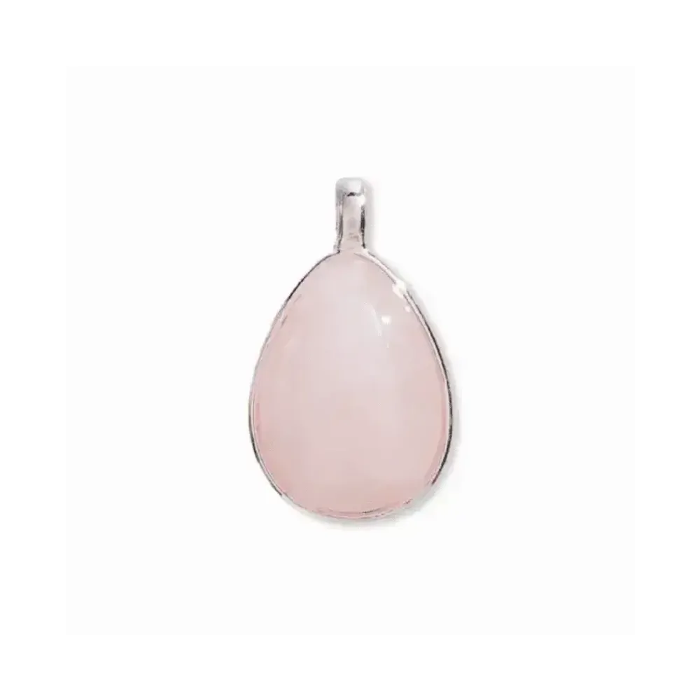 Bijoux - Pendentif Goutte Argent 925 Quartz Rose AA 23.5mm - ARABESK