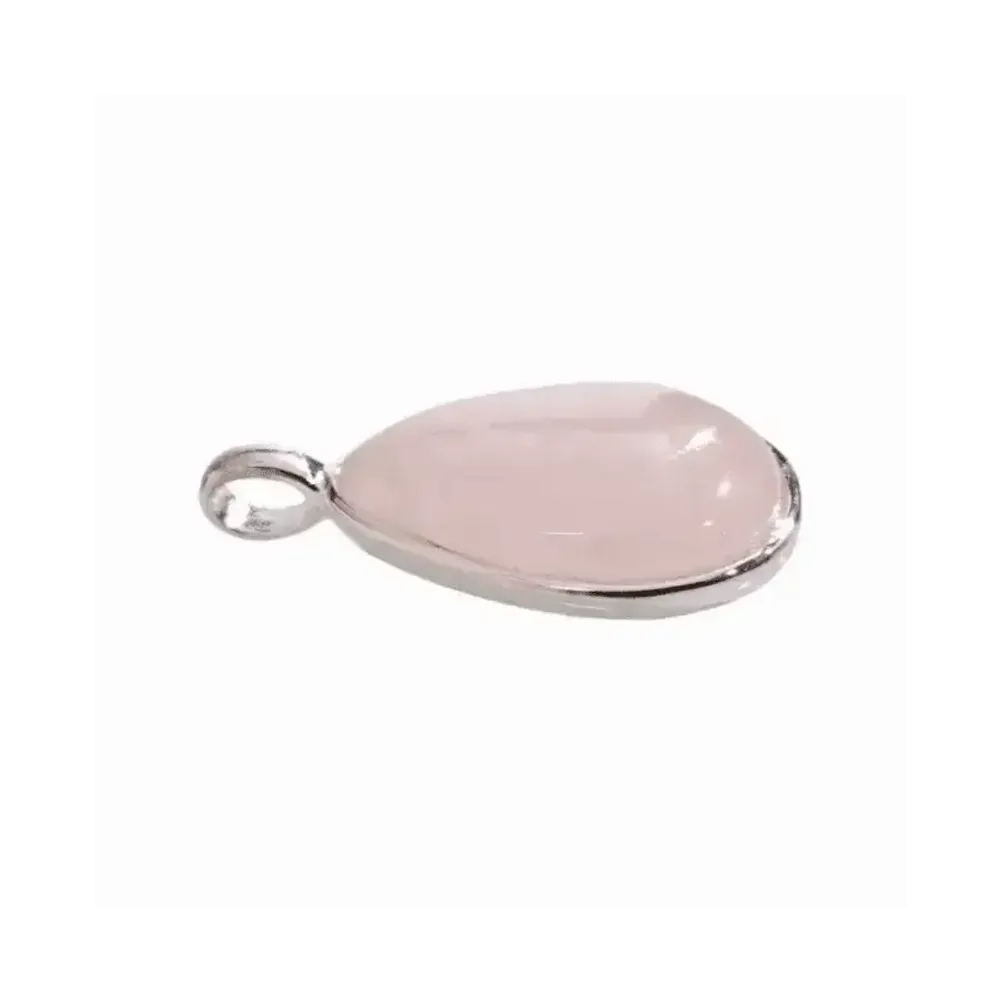 Bijoux - Pendentif Goutte Argent 925 Quartz Rose AA 23.5mm - ARABESK