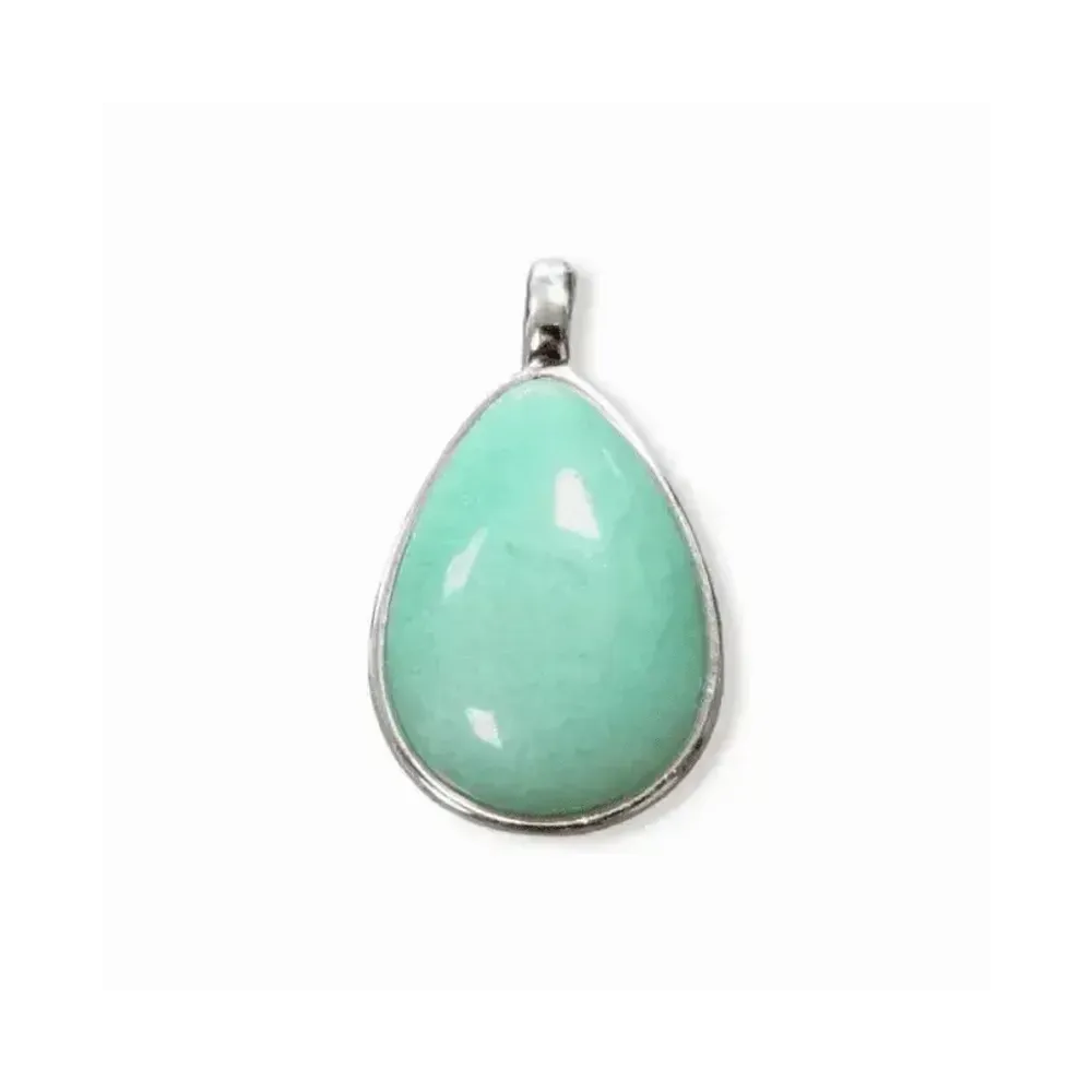 Jewelry - Amazonite 925 Silver Drop Pendant 23.5mm - ARABESK