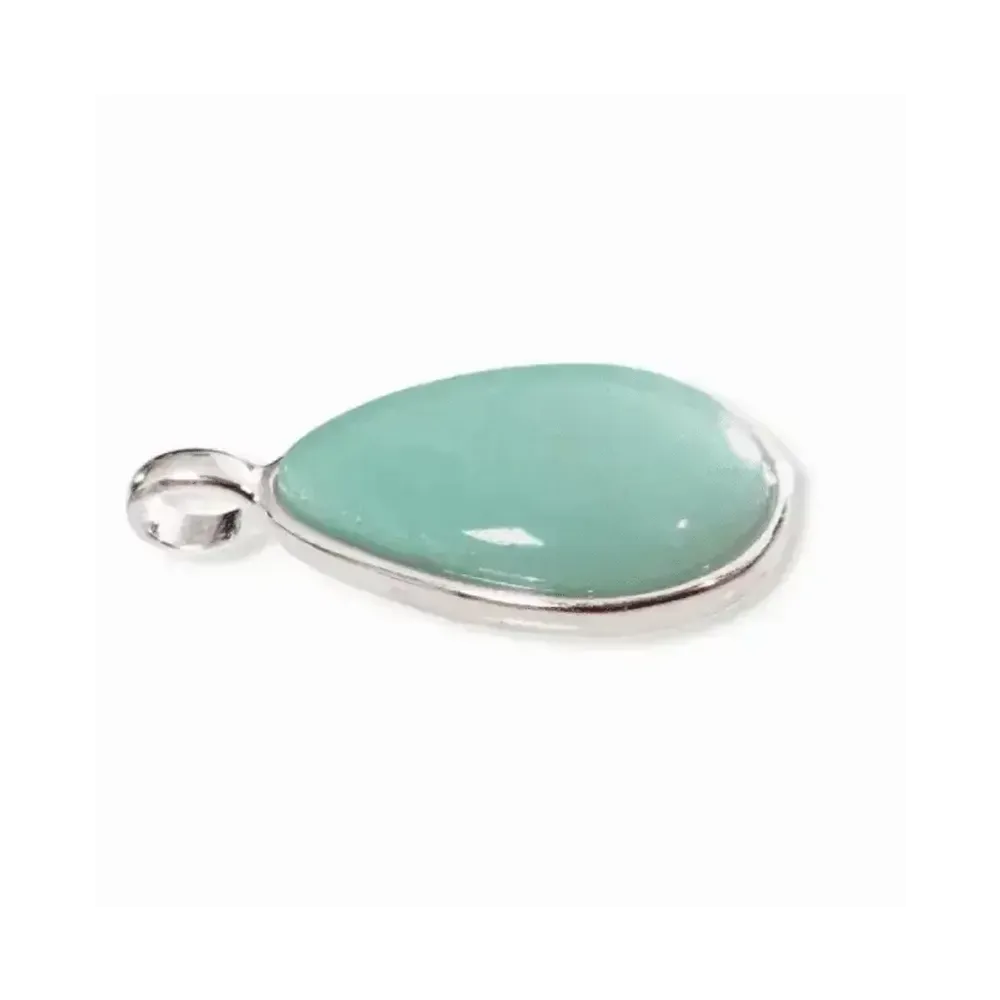 Jewelry - Amazonite 925 Silver Drop Pendant 23.5mm - ARABESK