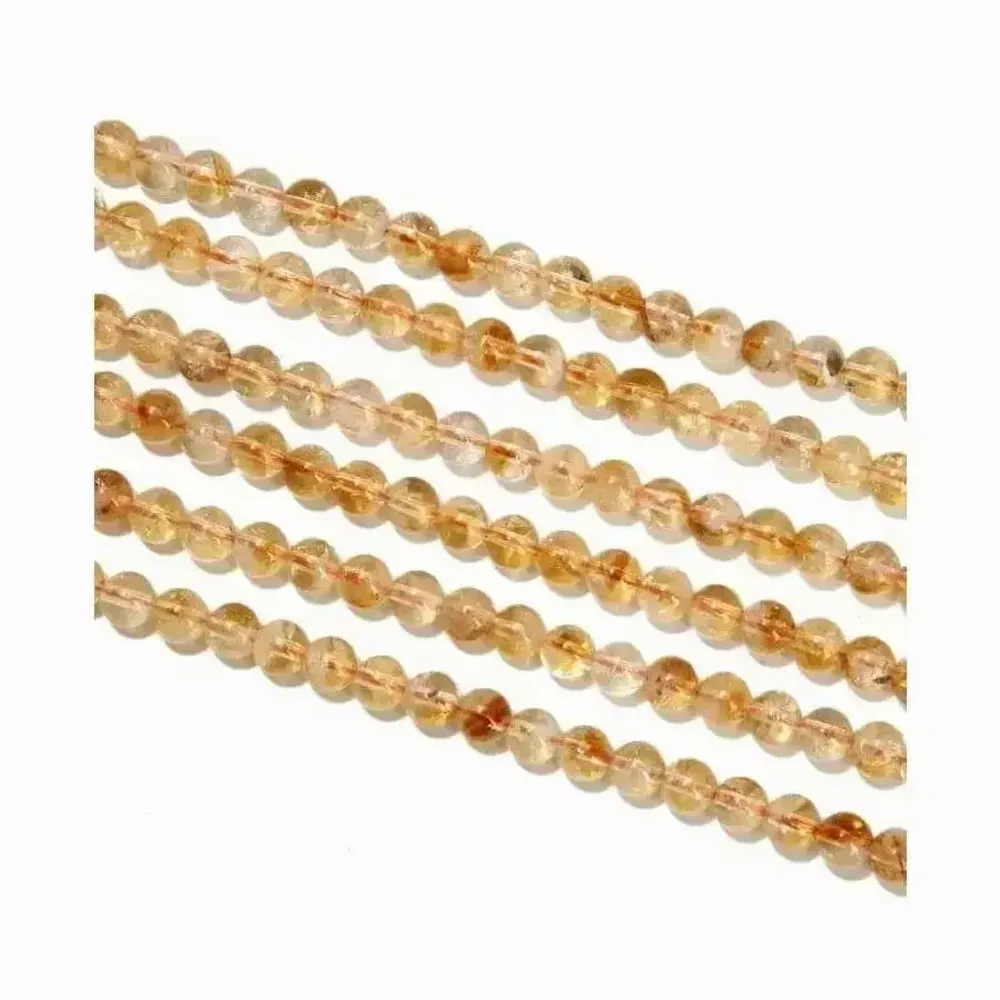 Jewelry - Heated Citrine AA 6mm pearls on string - ARABESK