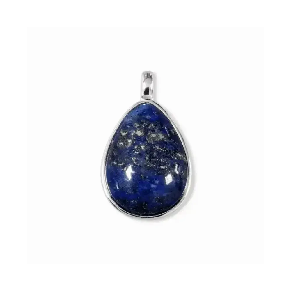 Bijoux - Pendentif Goutte Argent 925 Lapis Lazuli AA 23.5mm - ARABESK