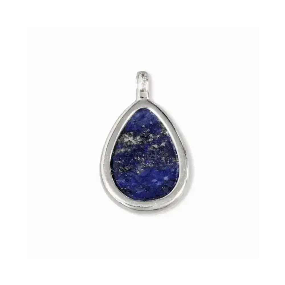 Bijoux - Pendentif Goutte Argent 925 Lapis Lazuli AA 23.5mm - ARABESK