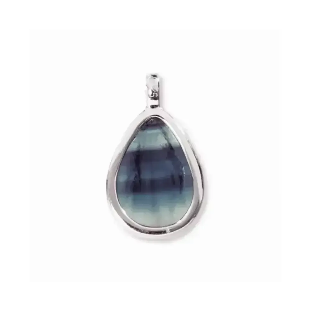 Jewelry - 925 Silver Drop Pendant Fluorite AA 23.5mm - ARABESK