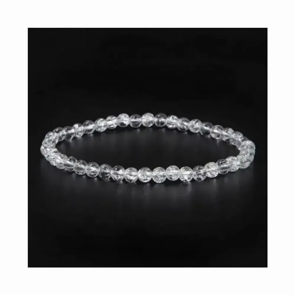 Bracelets - Bracelet Cristal de Roche Crack A perles 4mm - ARABESK