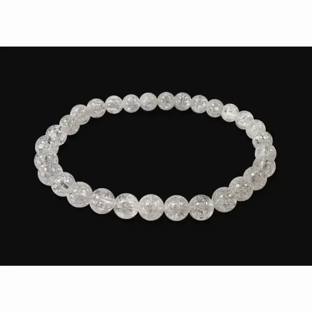 Bracelets - Rock Crystal Crack A Bracelet 6mm Beads - ARABESK