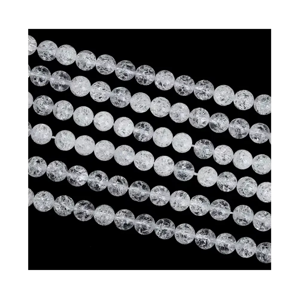 Bijoux - Cristal de Roche Crack A perles 6mm sur fil 40cm - ARABESK