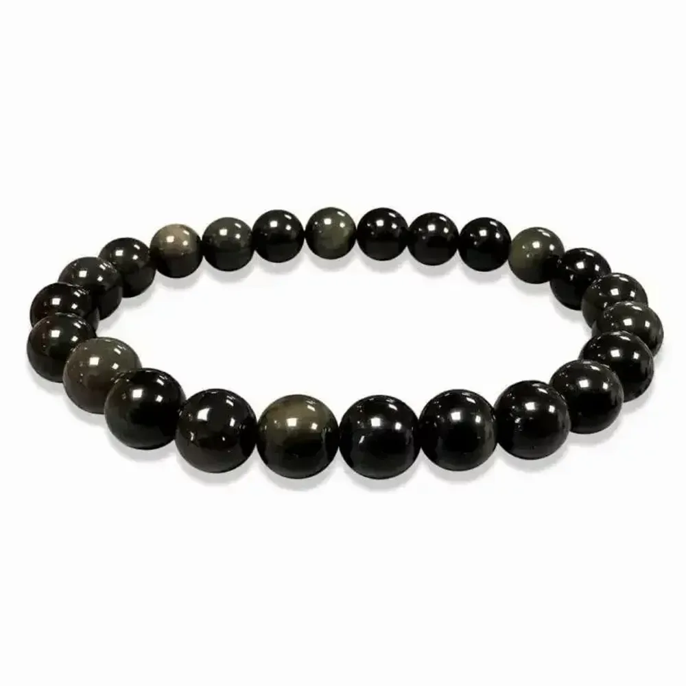 Bracelets - Rainbow Obsidian AA pearls bracelet 8mm - ARABESK