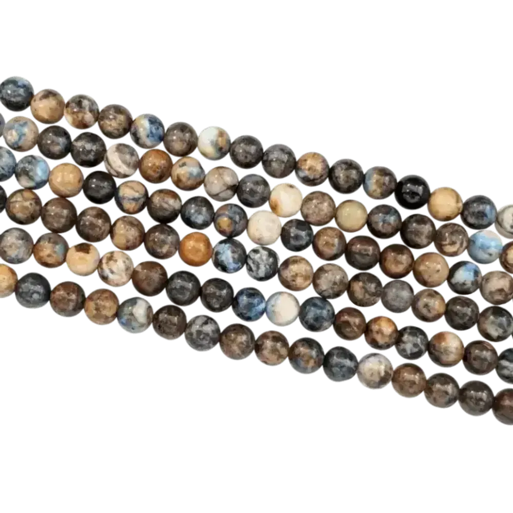Bijoux - Chrysocolle perles 6-7mm sur fil 40cm - ARABESK