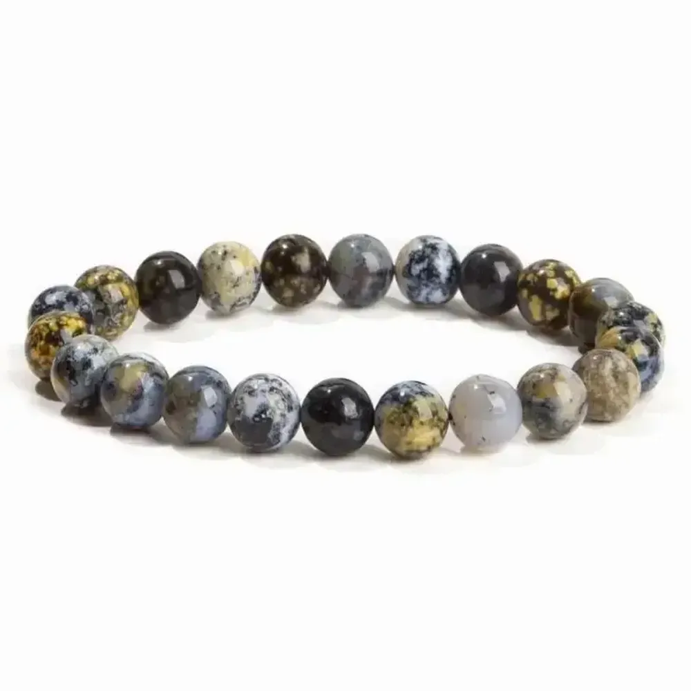 Bracelets - Blue Ocean Jasper Bracelet With 8mm beads - ARABESK