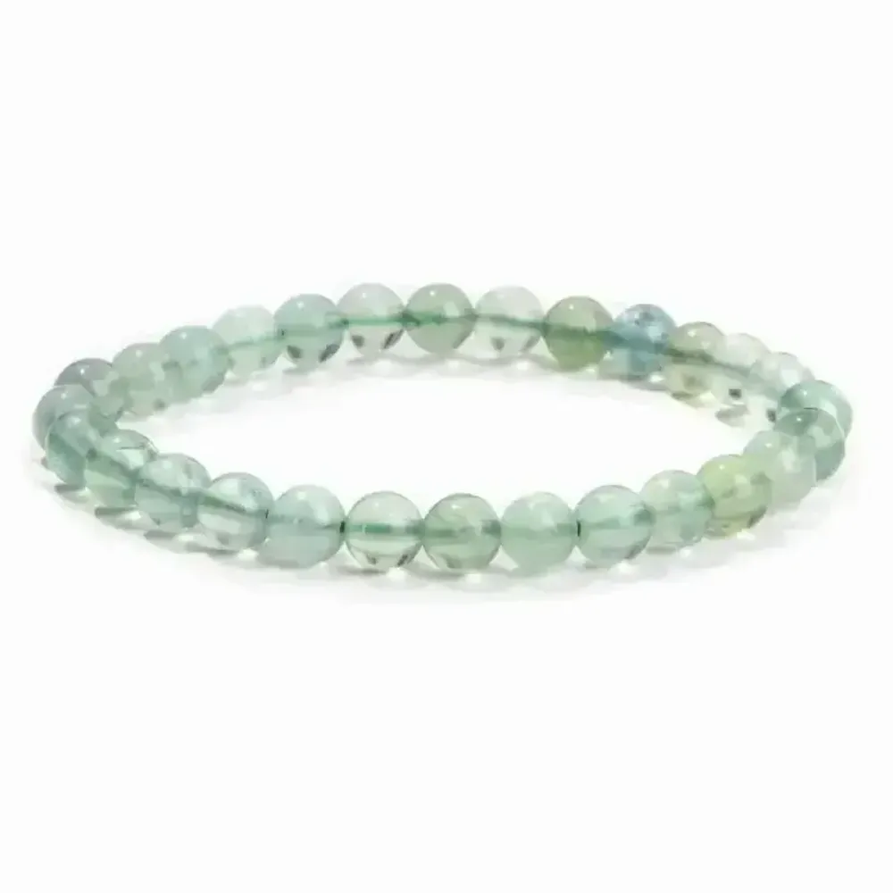 Bracelets - Green Fluorite Bracelet A 6mm Beads - ARABESK