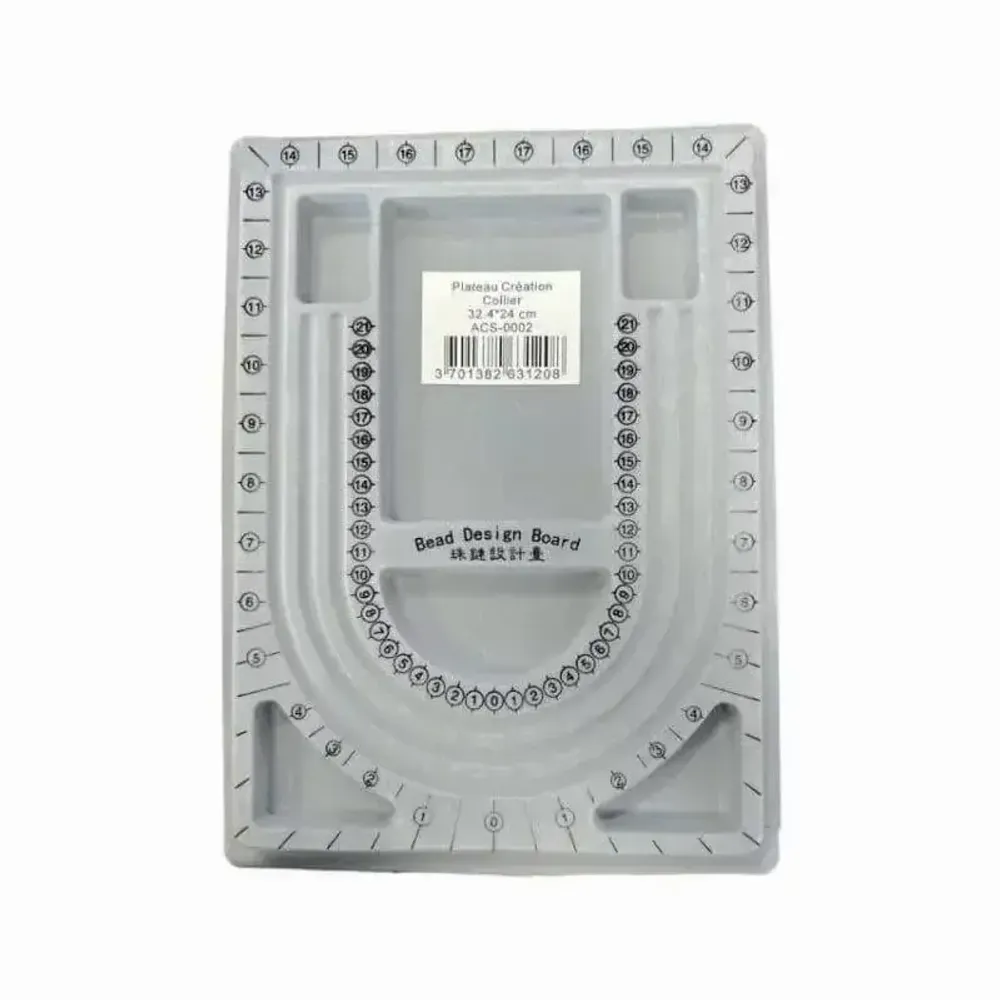 Bijoux - Plateau feutré pour création colliers avec mesures graduées - ARABESK