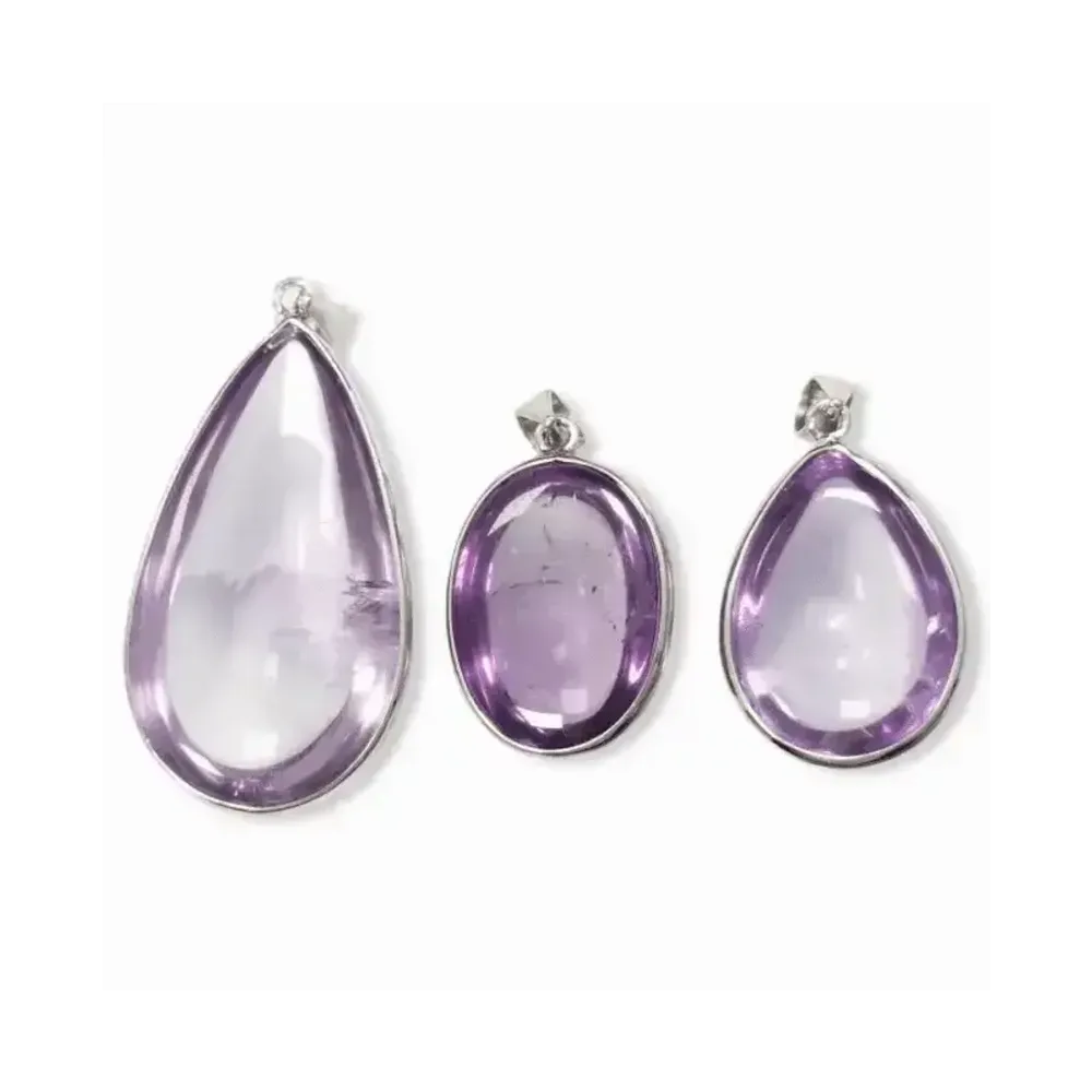 Bijoux - Pendentif Argent 925 Amethyste AAA  3 pièces 17.08g - ARABESK