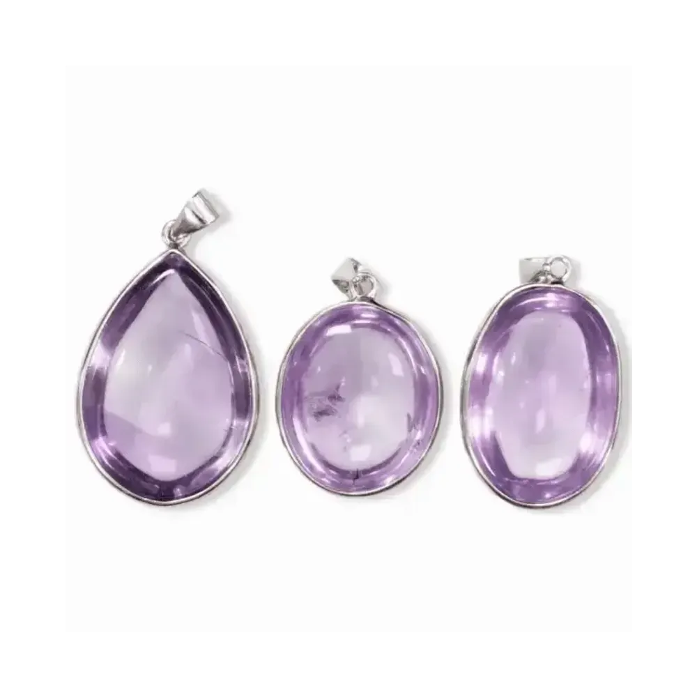 Jewelry - 925 Silver Amethyst Pendant AAA 3 pieces 15.68g - ARABESK