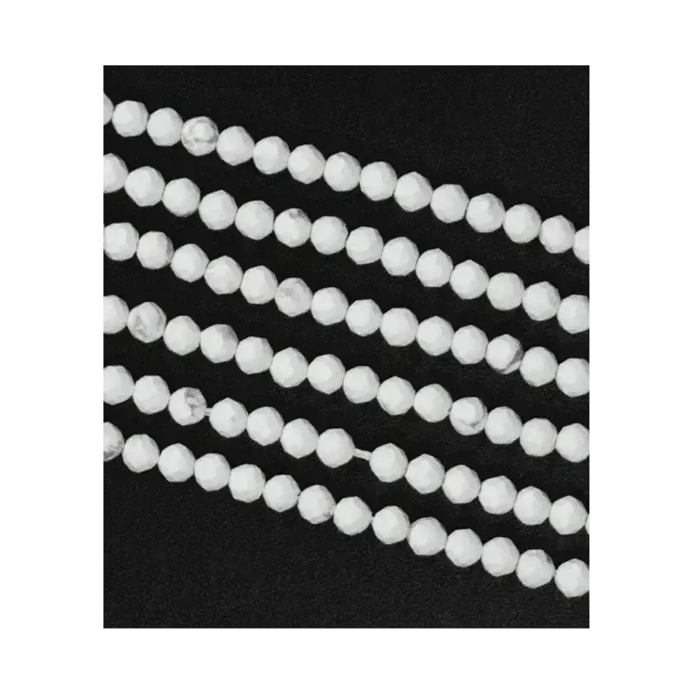 Bijoux - Howlite Facettée A perles 3mm sur fil 40cm - ARABESK