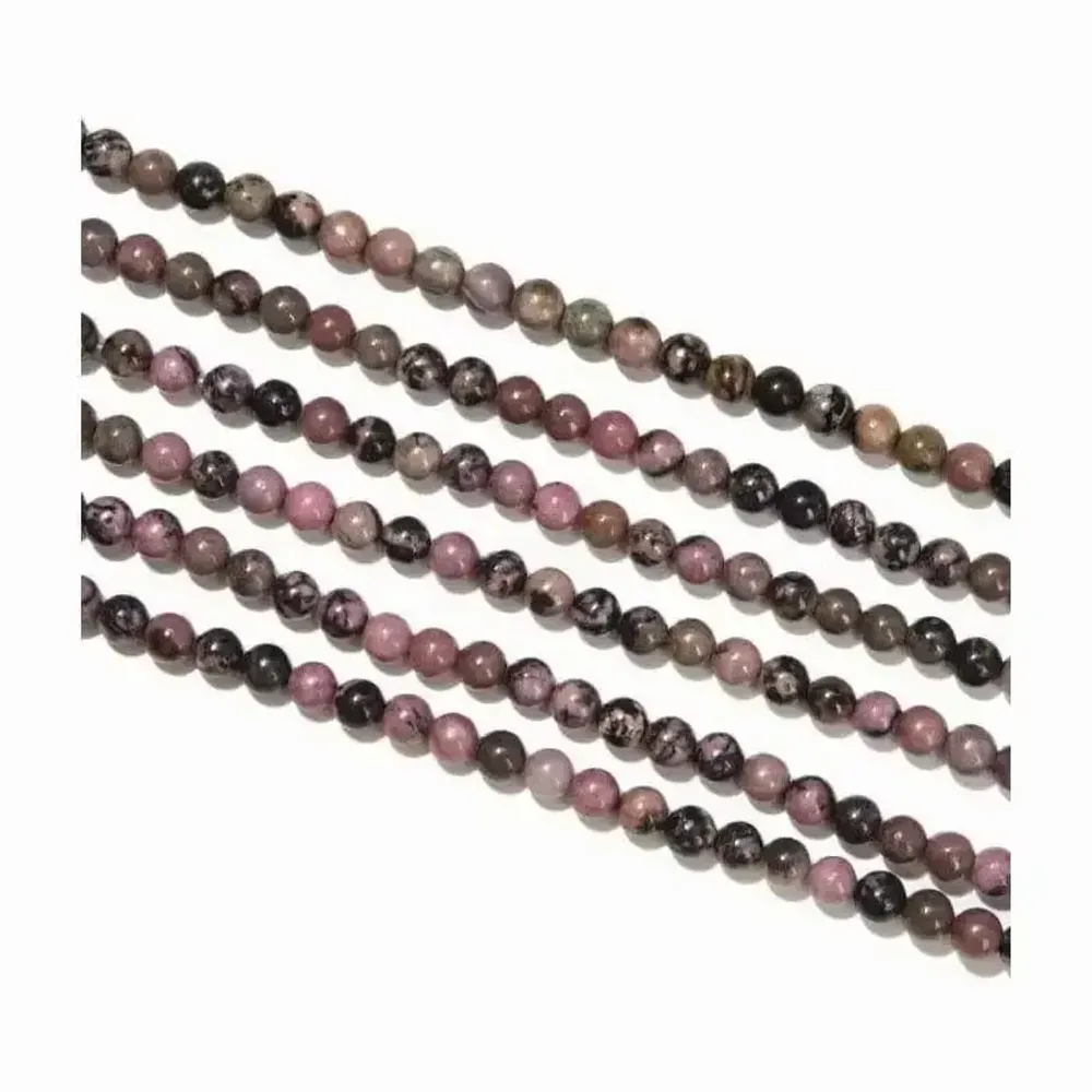 Jewelry - Faceted Rhodonite A 3mm beads on 40cm wire - ARABESK