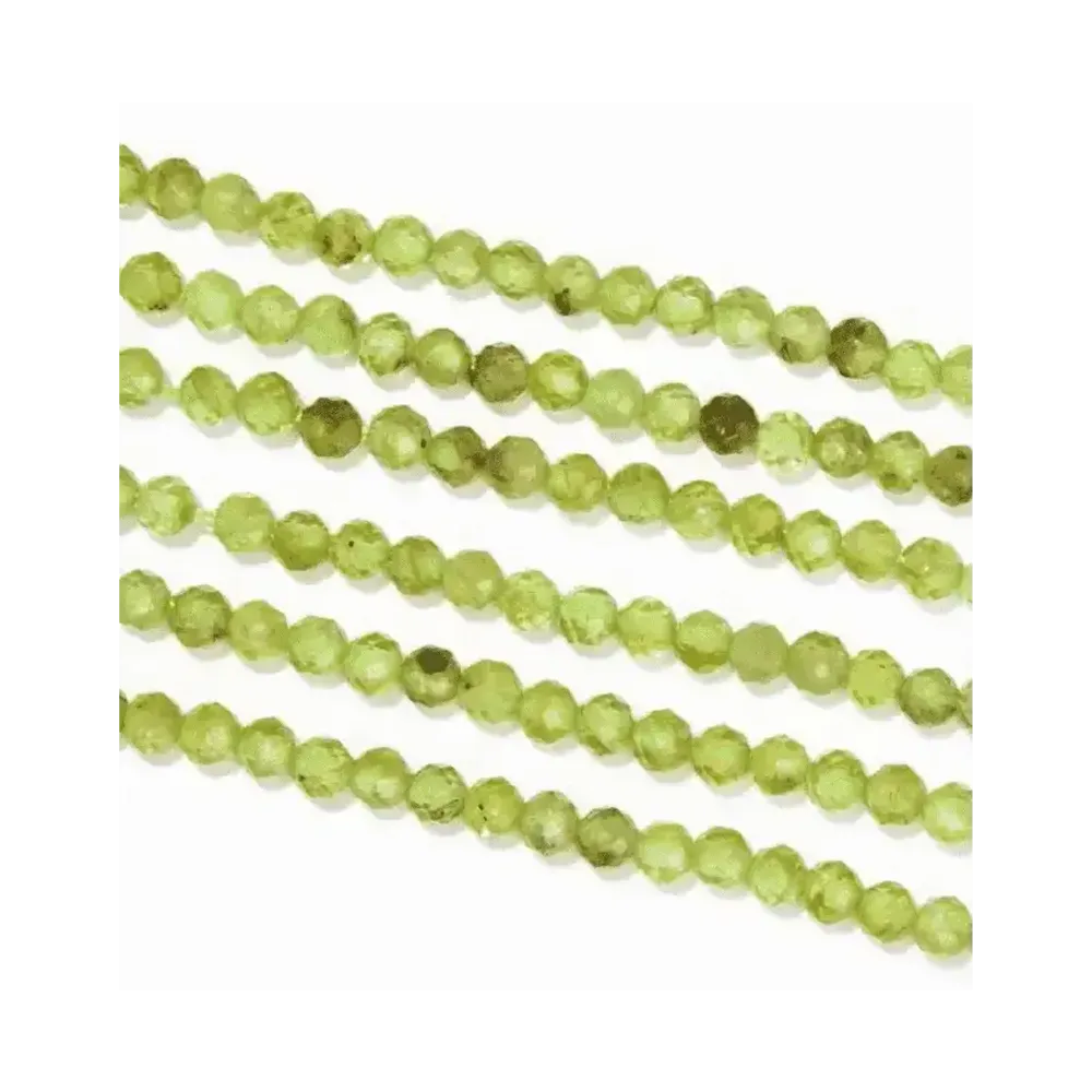 Jewelry - Faceted Peridot A beads 3mm on 40cm wire - ARABESK