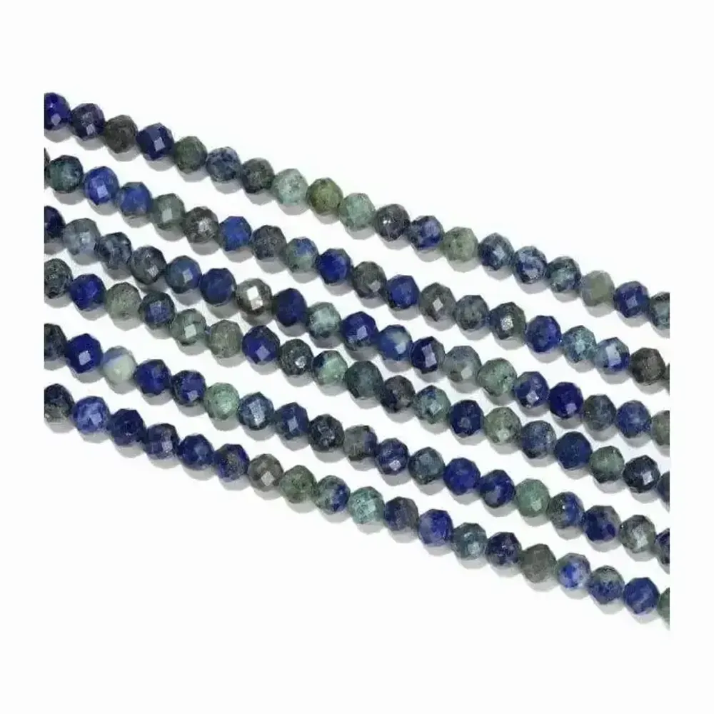 Bijoux - Azurite & Malachite Facettée A perles 3mm sur fil 40cm - ARABESK