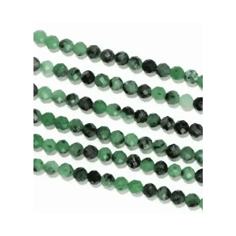 Jewelry - Faceted Zoisite Ruby A 3mm beads on 40cm wire - ARABESK