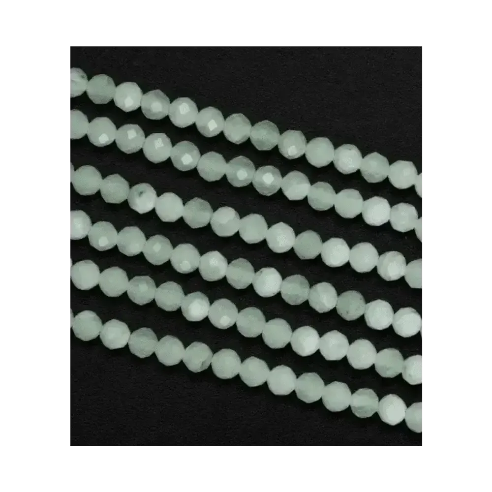 Bijoux - Jade de Chine Facettée A perles 3mm sur fil 40cm - ARABESK