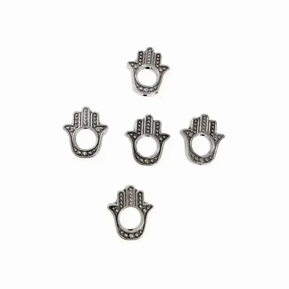 Jewelry - Metal Charm's Beads Hand of Fatma Silver 14mm x100 - ARABESK