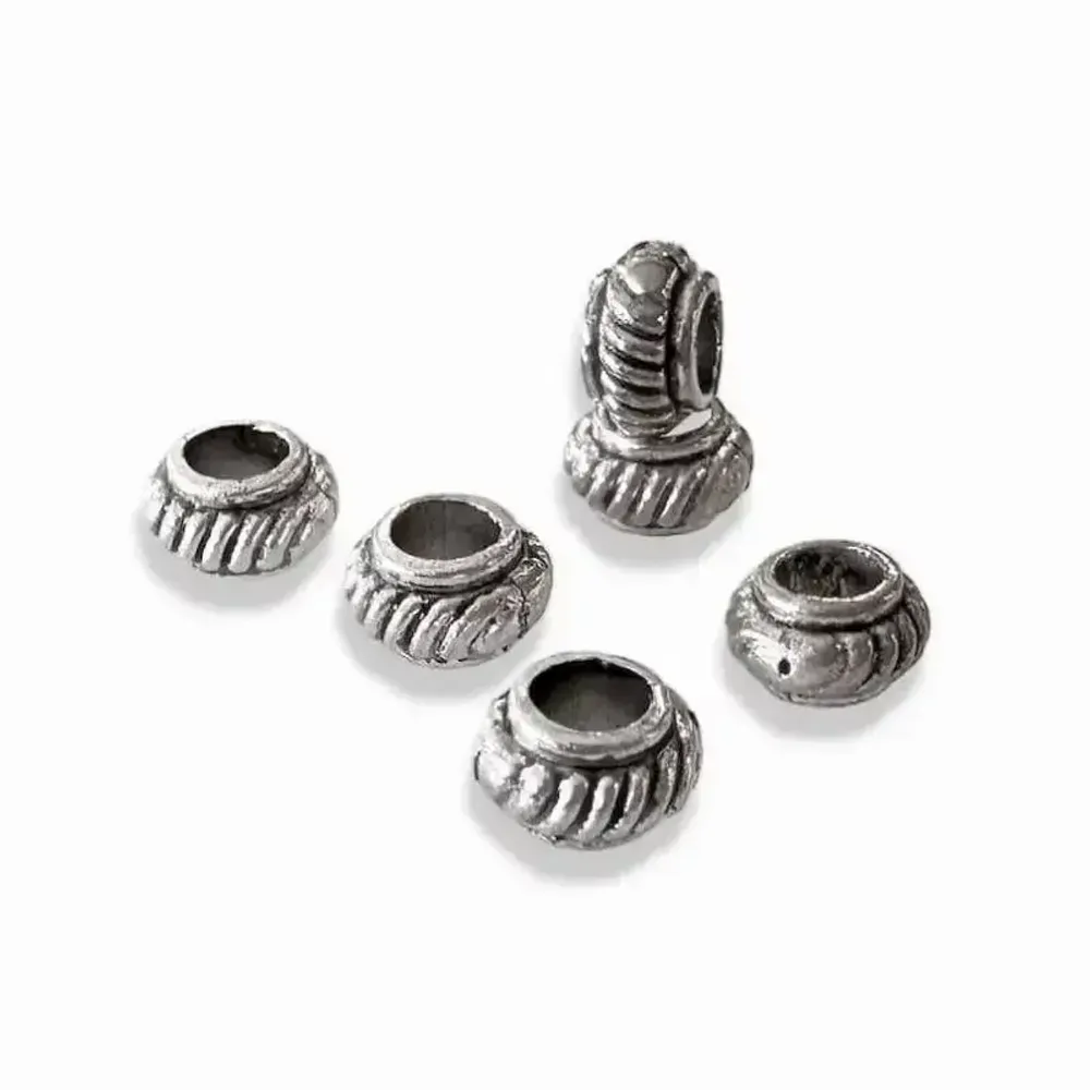 Jewelry - Silver Toupie spacer charm beads 6mm x100 - ARABESK
