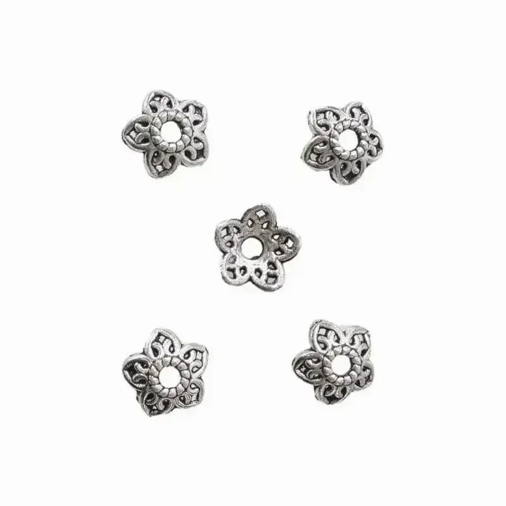Bijoux - Perles charm's Intercalaire Fleur Argentée 8mm x100 - ARABESK