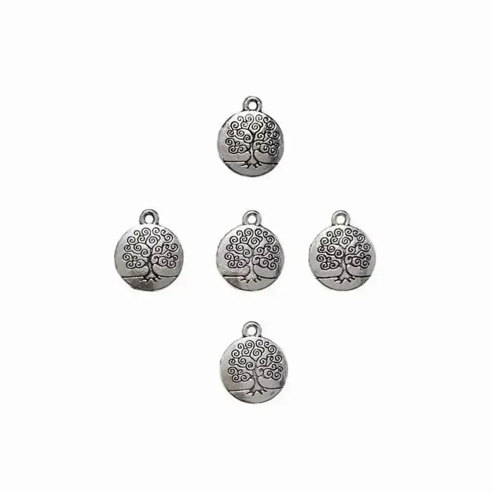 Jewelry - Silver Tree of Life Spacer Charm Beads 15mm x50 - ARABESK