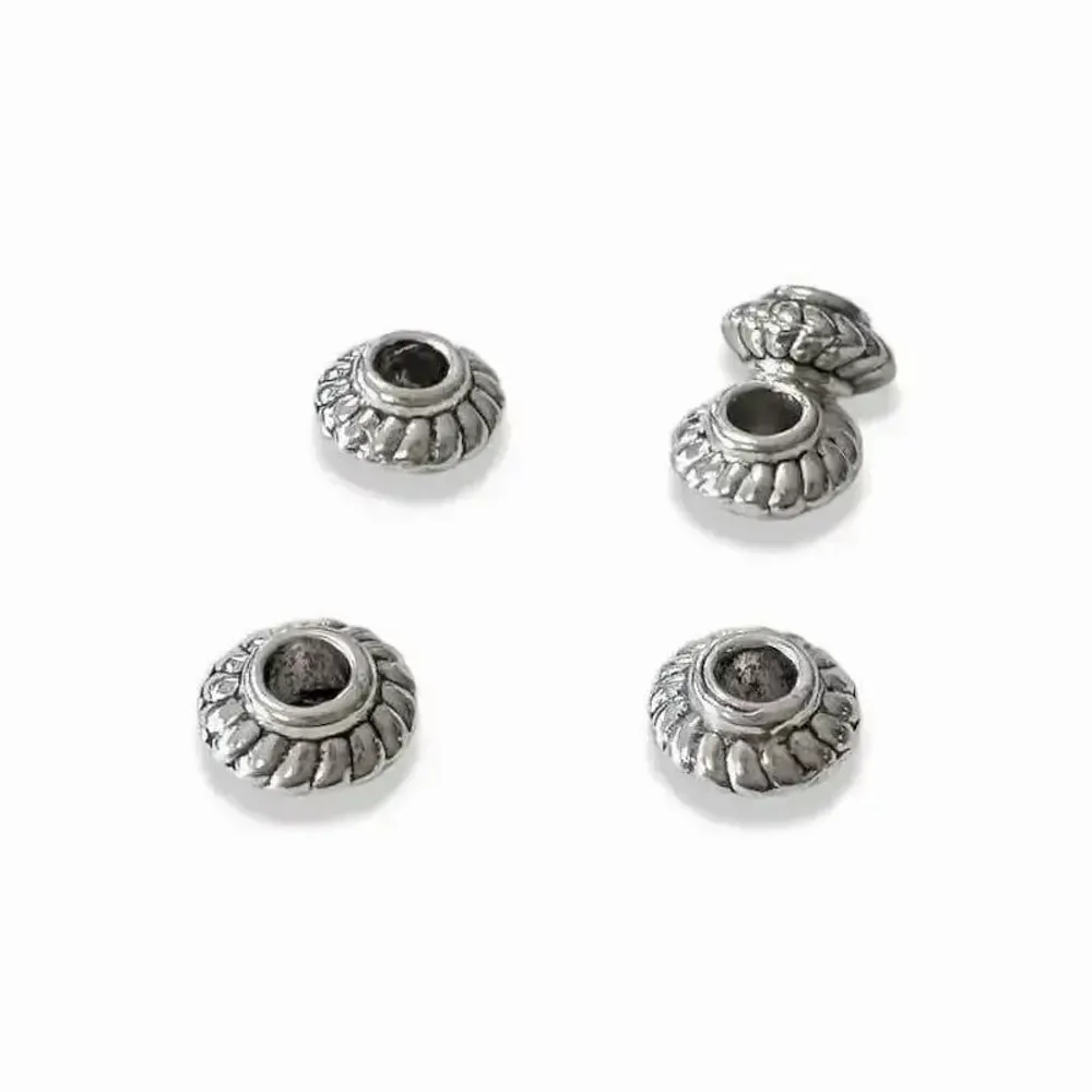 Bijoux - Perles charm's Intercalaire Toupie Argentée 6mm x100 - ARABESK