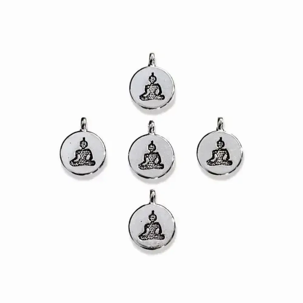 Jewelry - Silver Buddha Spacer Charm Beads 15mm x30 - ARABESK