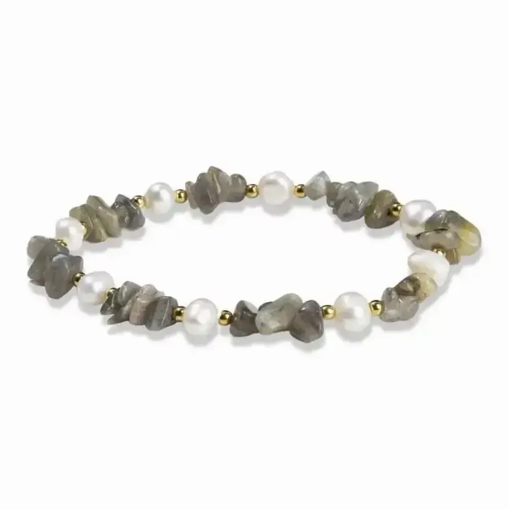 Bracelets - Baroque Labradorite AA Bracelet and 5-8mm Chip Beads - ARABESK
