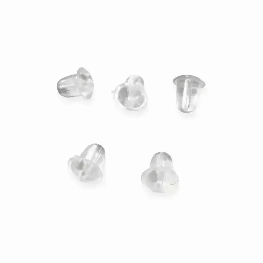 Bijoux - Fermoirs Boucles d'Oreilles en Silicone Transparent 4-5mm x100 - ARABESK