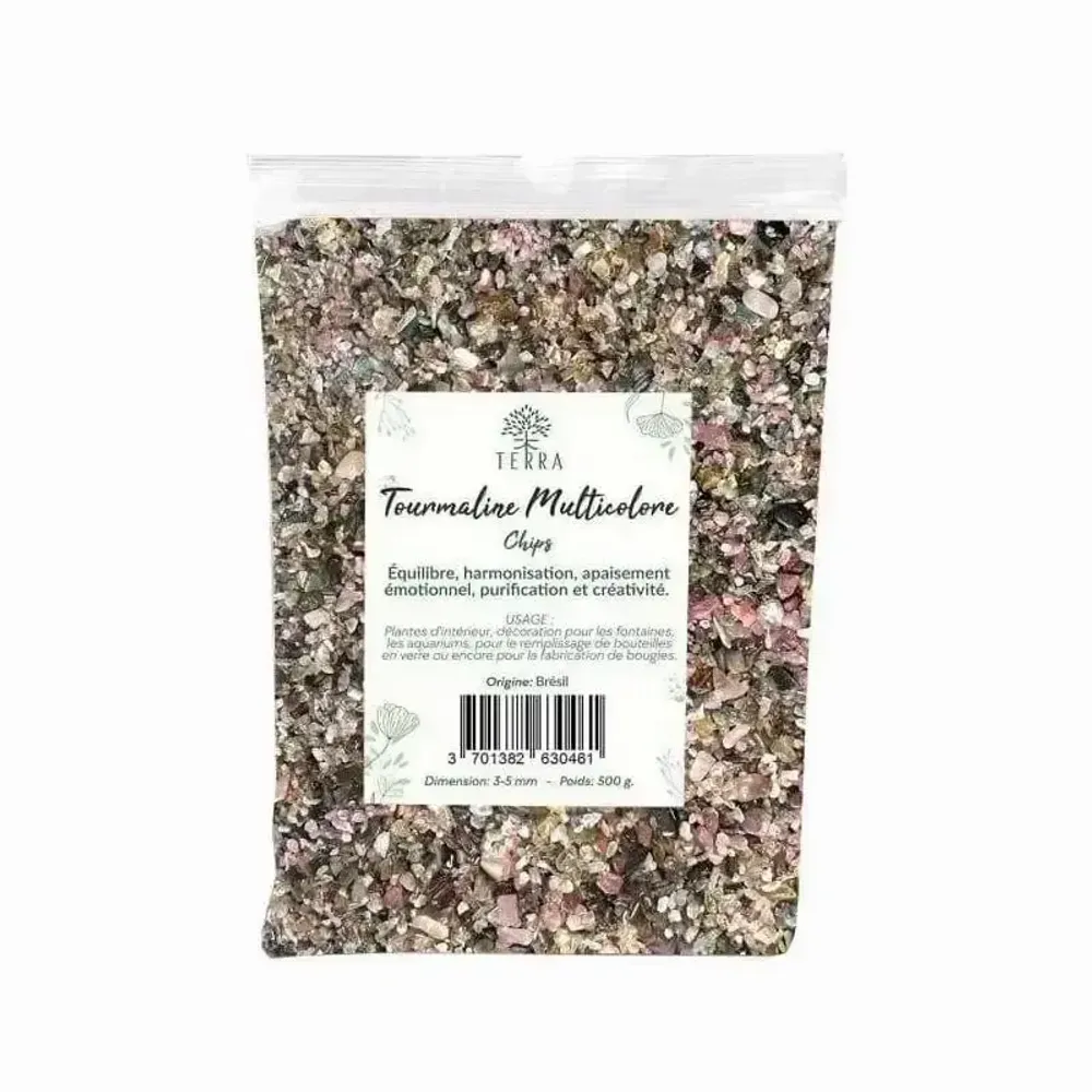 Jewelry - Tourmaline Multicolor AA Natural Stone Chips 1-4mm 500g - ARABESK