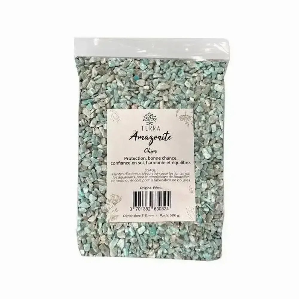 Jewelry - Amazonite Peru A Natural Stone Chips 2-4mm 500g - ARABESK