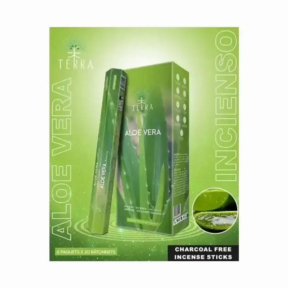 Senteurs - Encens Terra Aloe vera hexa sans charbon 30grs - ARABESK