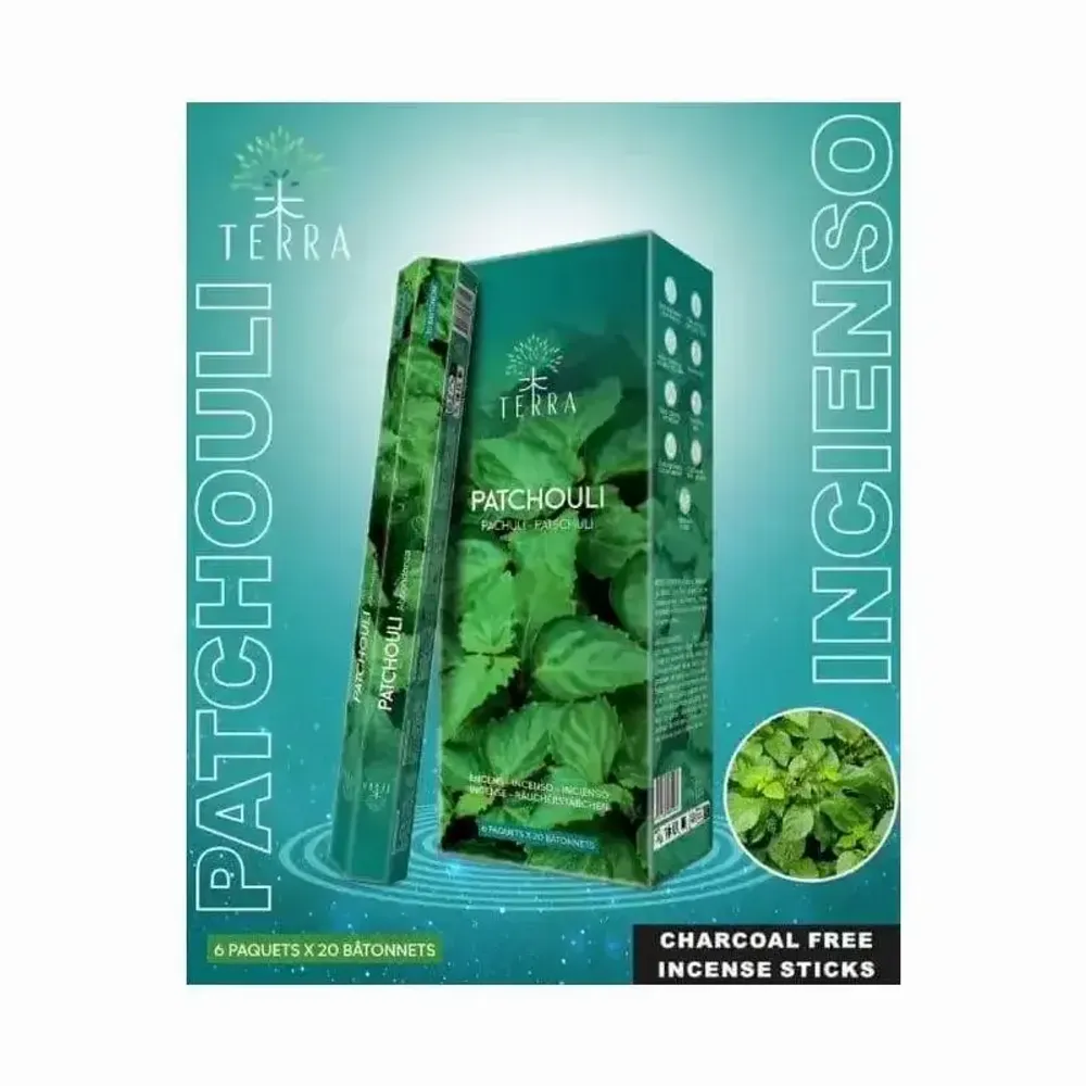 Scents - Terra patchouli hexa incense without charcoal 30grs - ARABESK