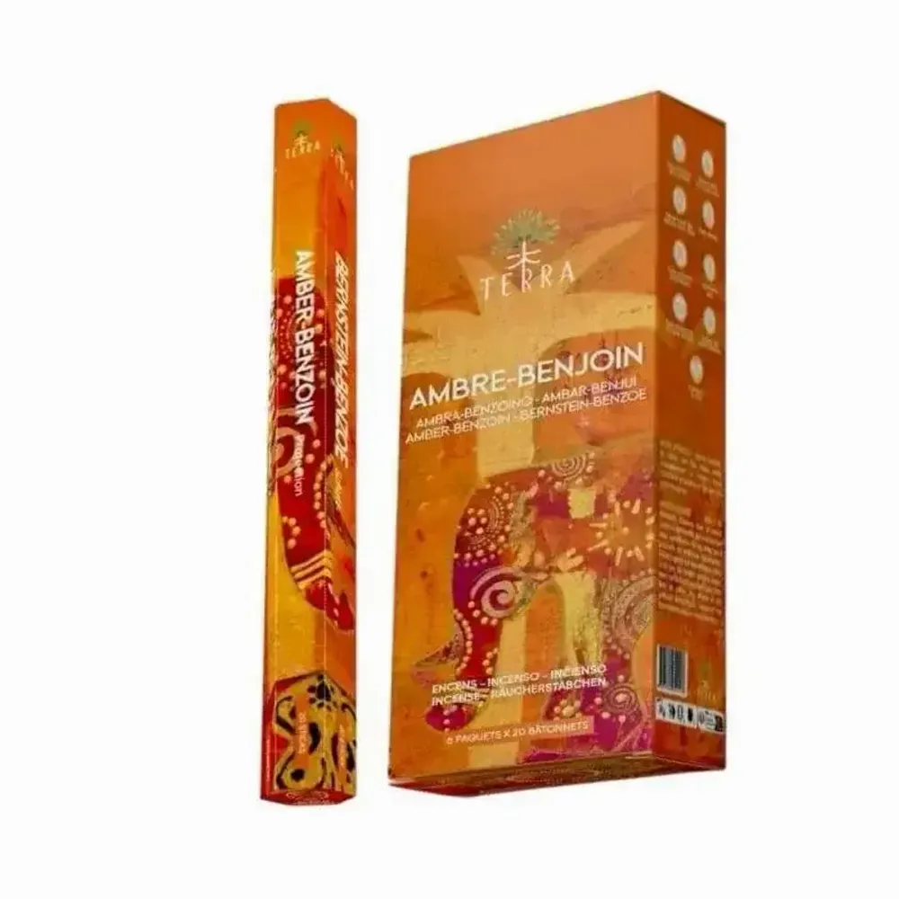 Scents - Terra incense Amber benzoin hexa without charcoal 30grs - ARABESK