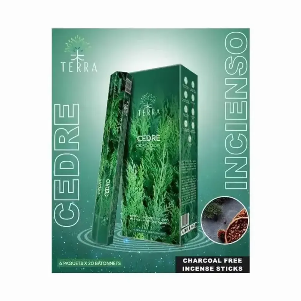 Scents - Terra cedar hexa incense without charcoal 30grs - ARABESK