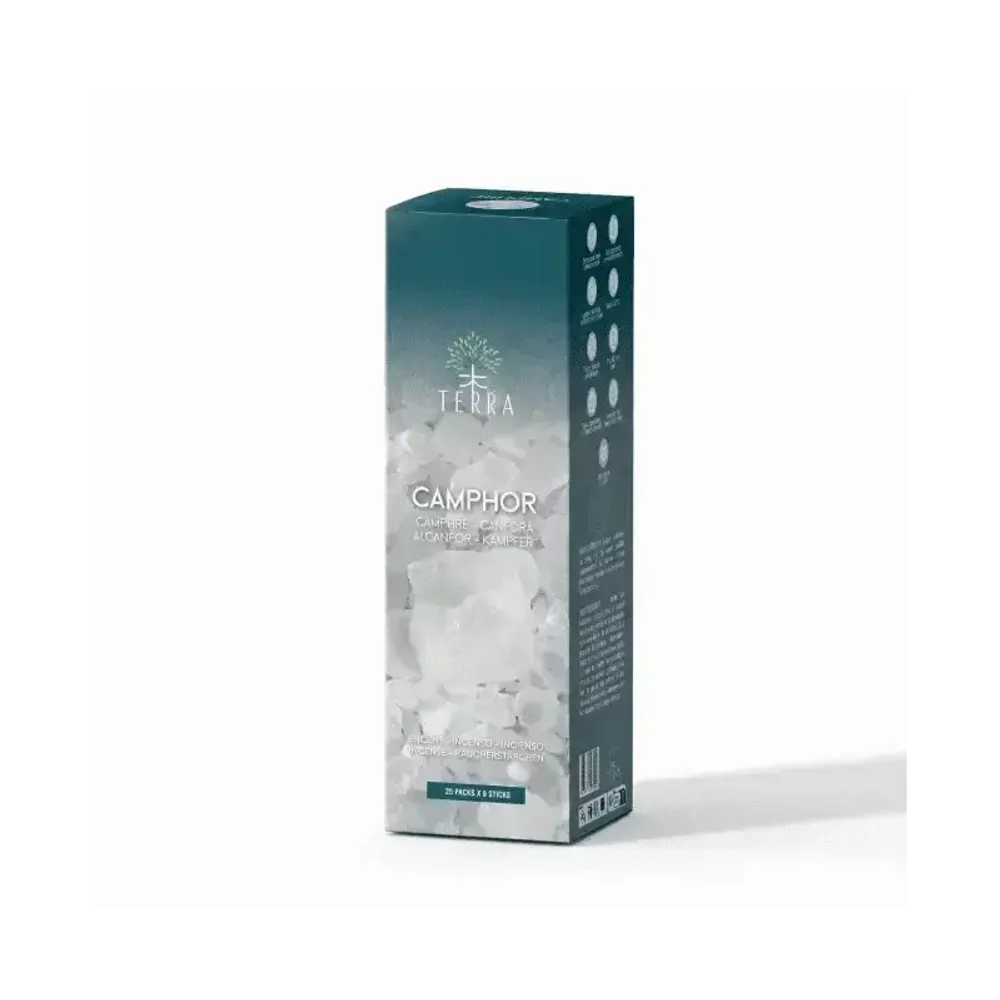 Senteurs - Encens TERRA Camphre 8 Bts sans charbon 12grs - ARABESK