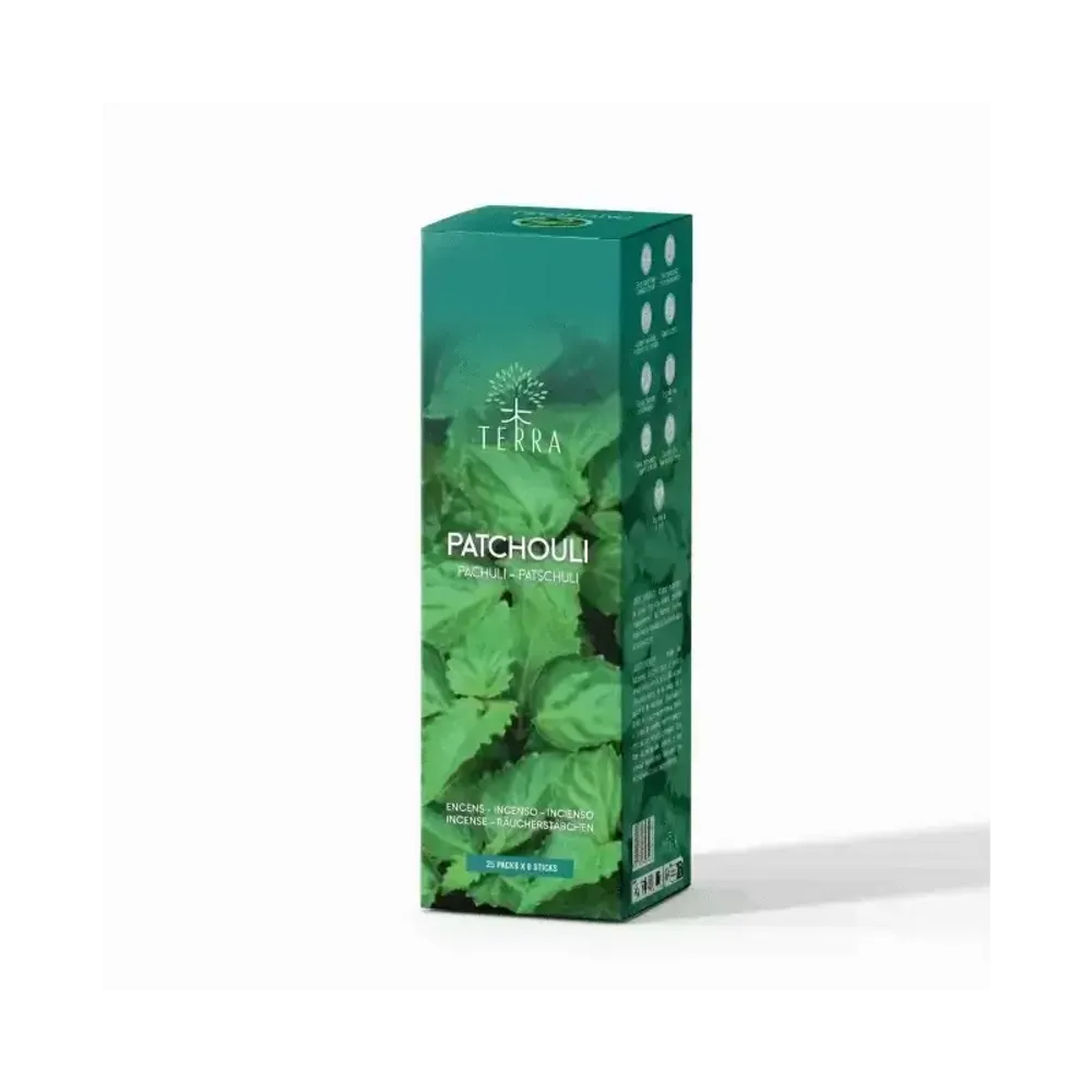 Scents - TERRA Patchouli incense without charcoal 12grs - ARABESK