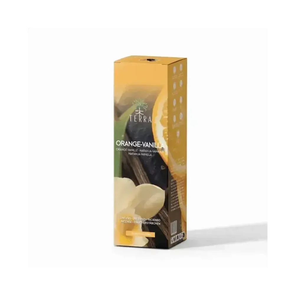 Senteurs - Encens TERRA Orange Vanille  sans charbon 12grs - ARABESK