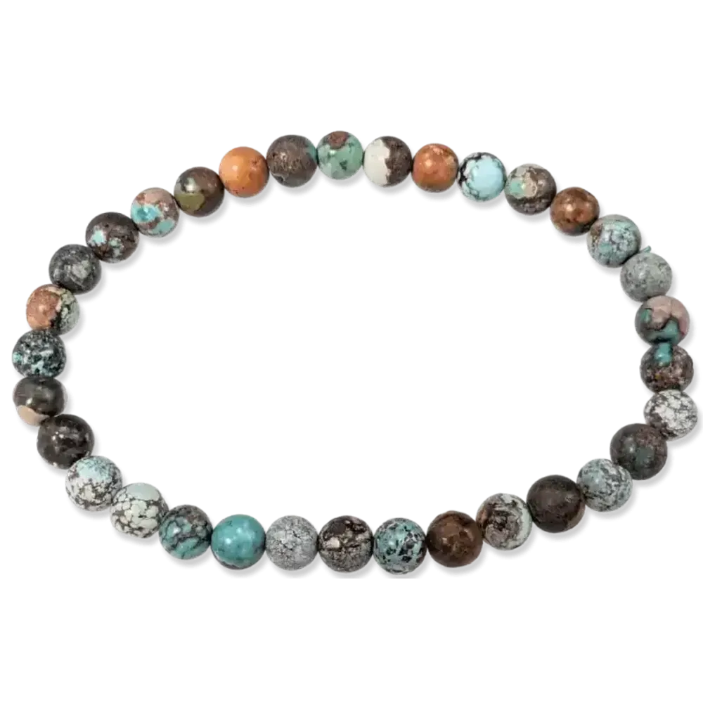 Bracelets - Bracelet Turquoise Naturelle de Chine A perles 5-6mm - ARABESK